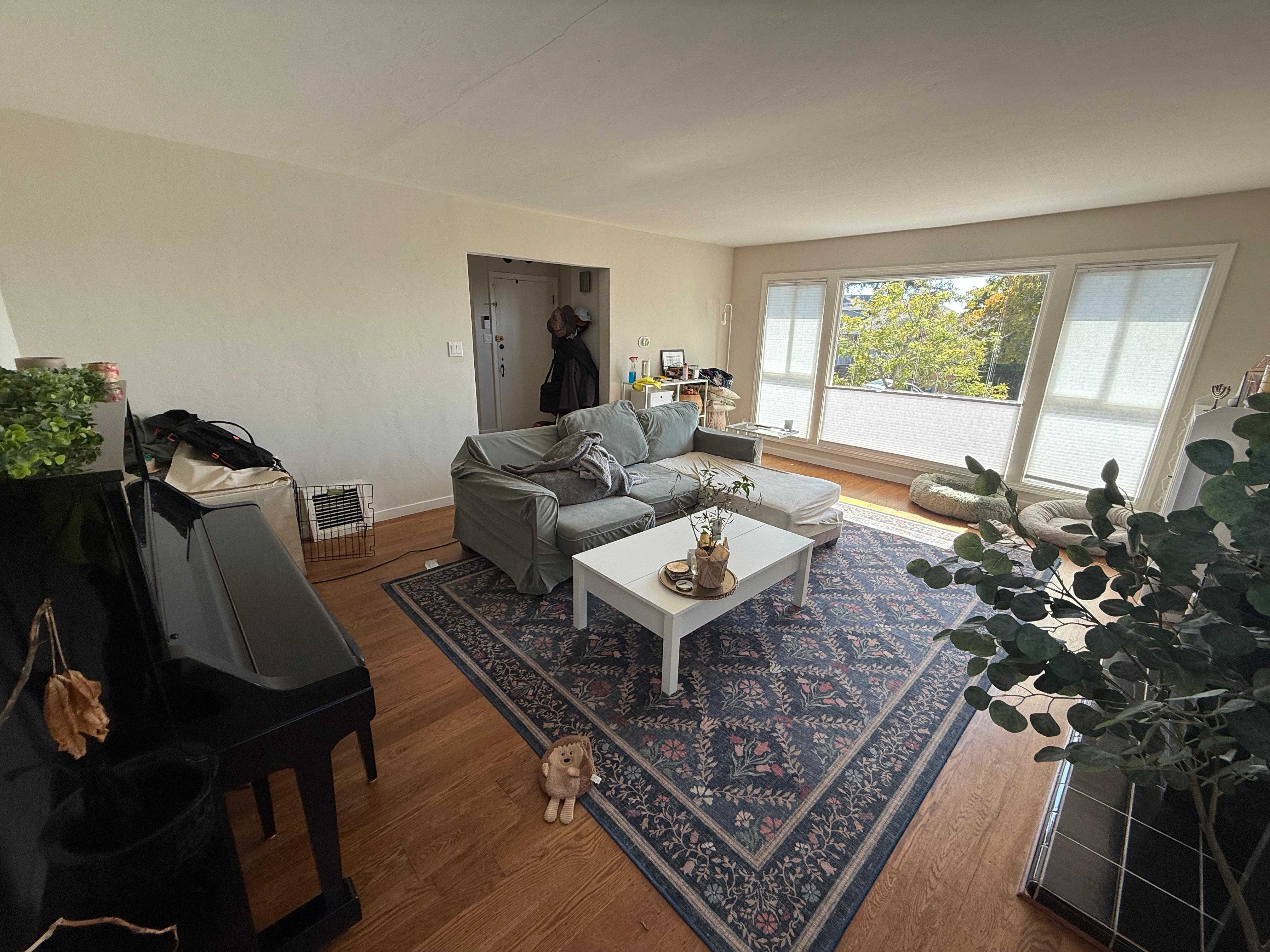 Bright, professionally cleaned living room